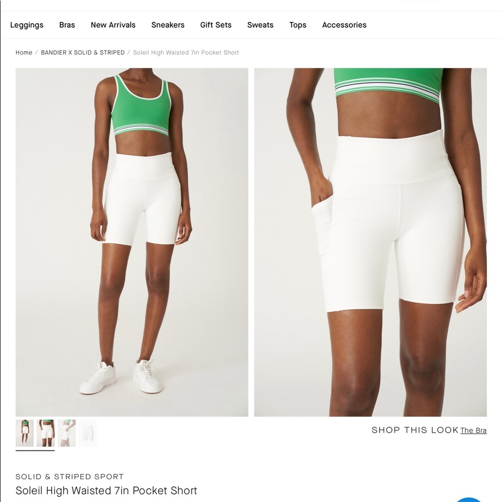 Solid and Stripped x Bandier Biker Short